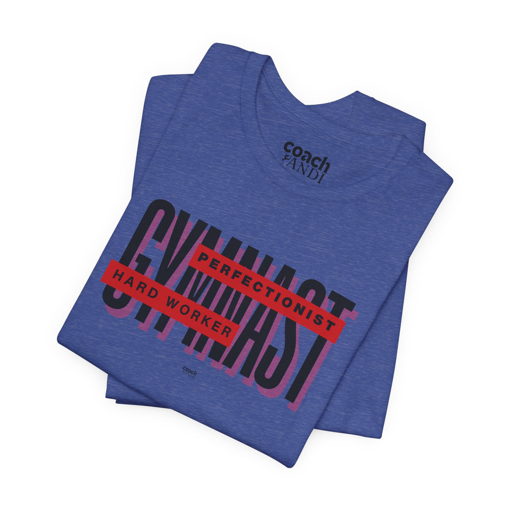 Gymnast Hard Worker Tshirt - Red (Adult)