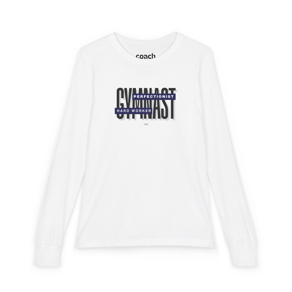 Gymnast Hard Worker Long Sleeve Shirt - Navy (Youth)