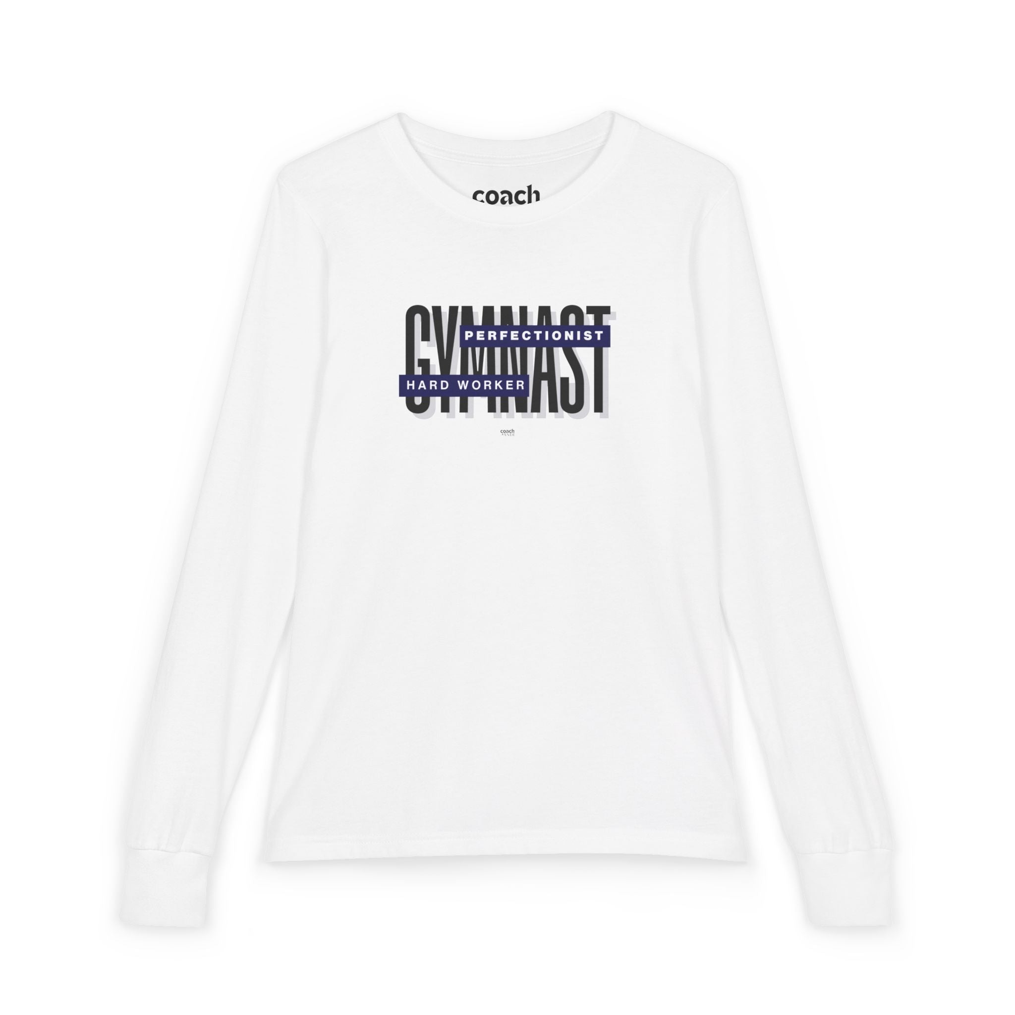 Gymnast Hard Worker Long Sleeve Shirt - Navy (Youth)