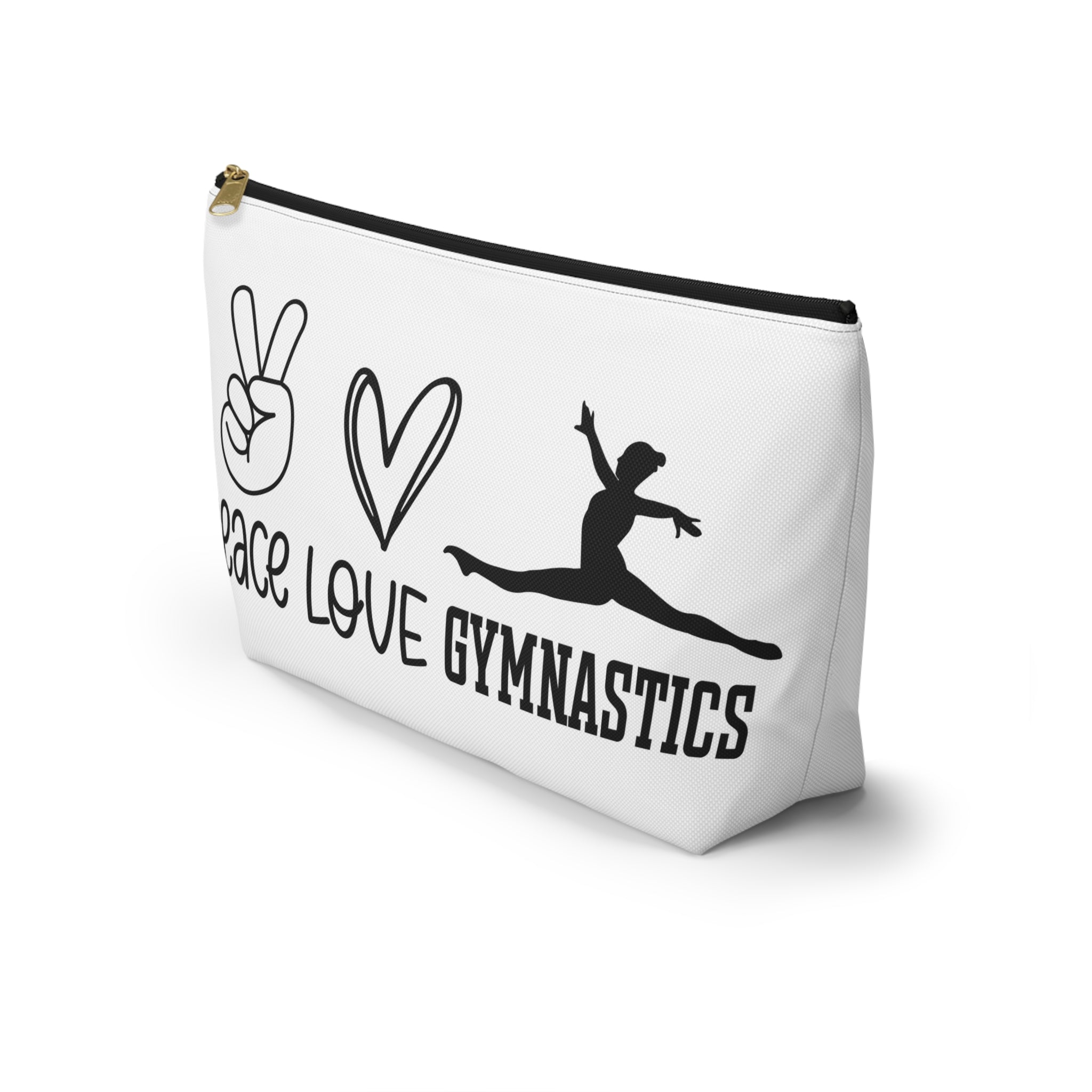 Peace, Love, Gymnastics (Accessory Pouch w T-bottom)