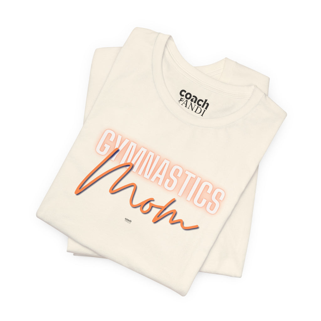Glow Gym Mom Tshirt - Orange/Blue (Adult)