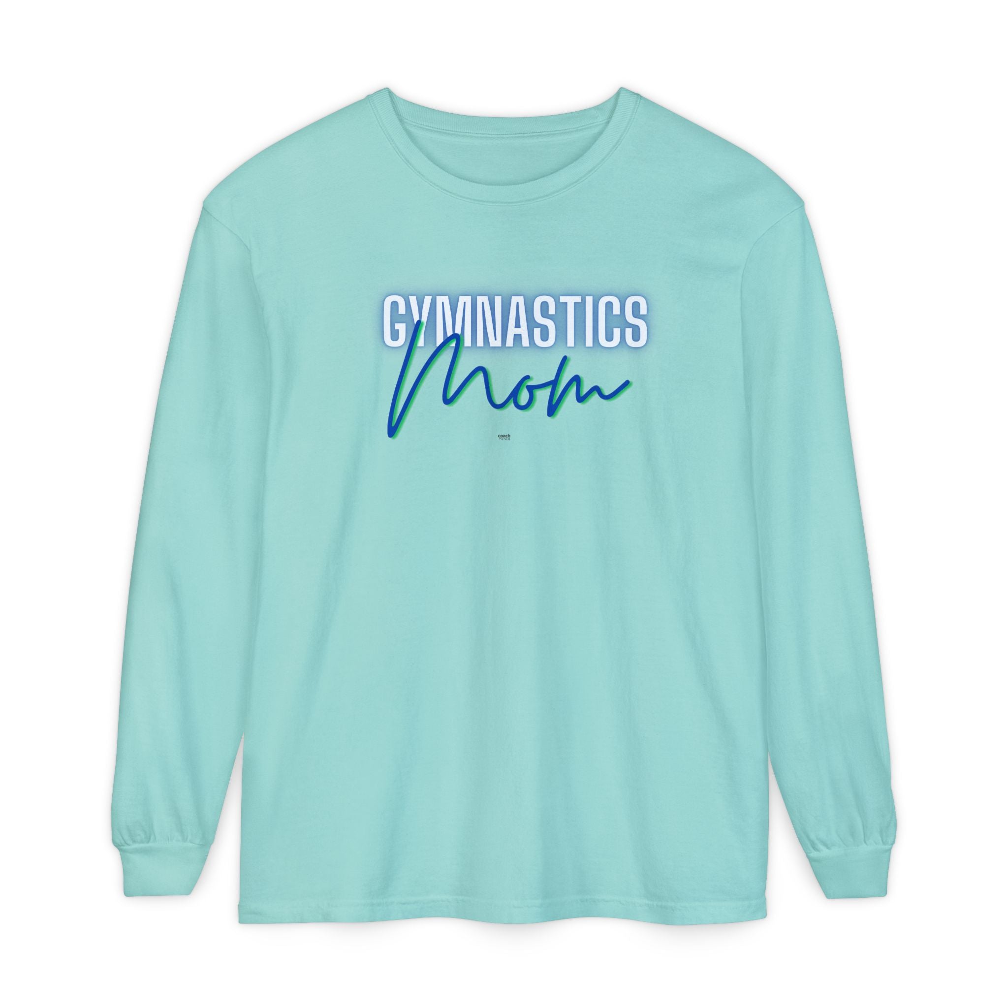 Glow Gym Mom Long Sleeve Shirt - Blue/Green (Adult)