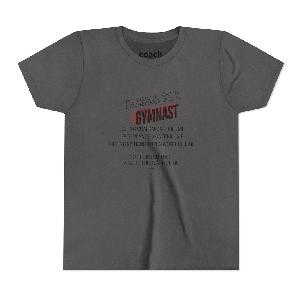Things I learned as a Gymnast Short Sleeve Tee - Red (Youth)