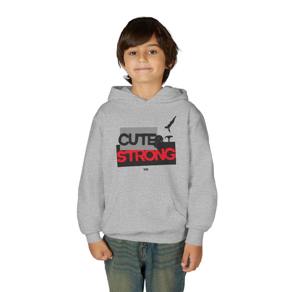 Cute & Strong Hoodie - Red/Black (Youth)