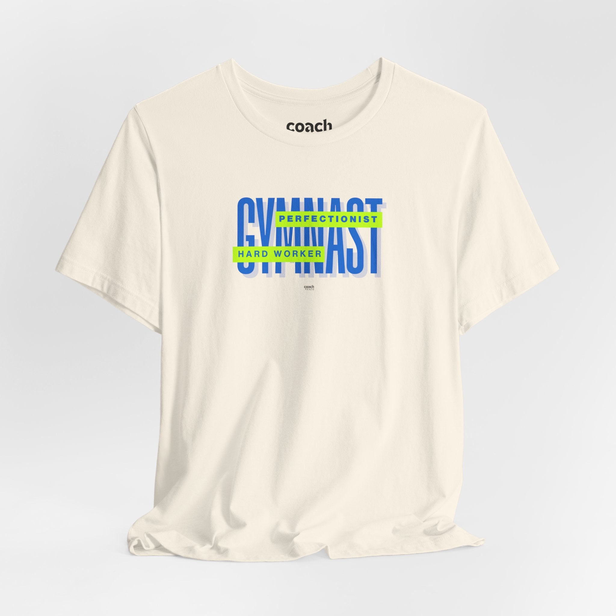 Gymnast Hard Worker Tshirt - Lime/Blue (Adult)