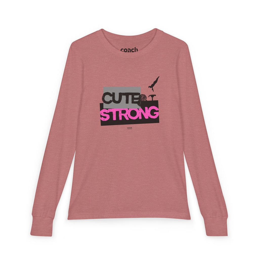 Cute & Strong Long Sleeve Shirt - Pink/Black (Youth)