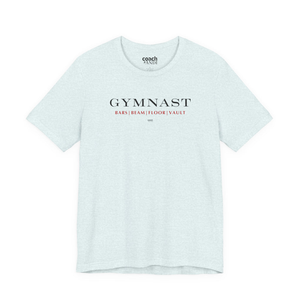 GYMNAST (Bars Beam Floor Vault) Tshirt - Red (Adult)