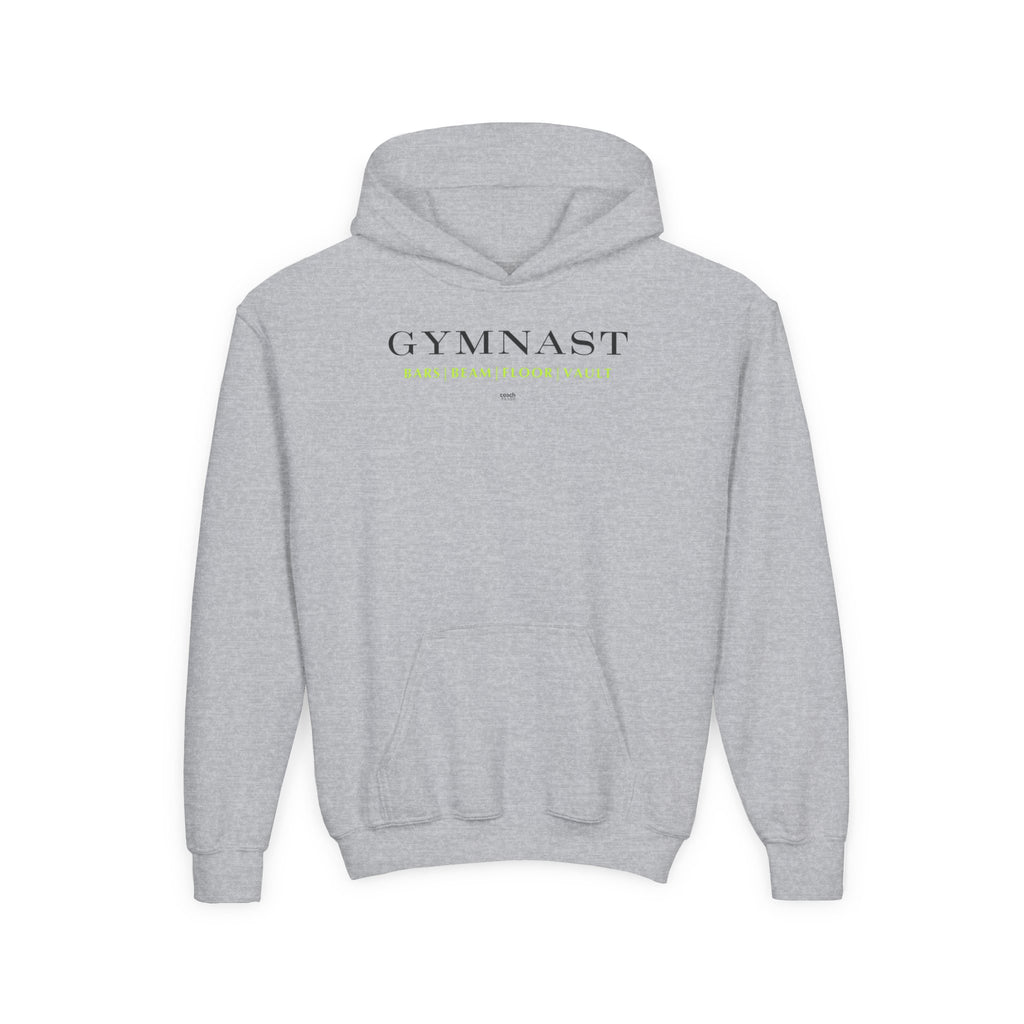 GYMNAST (Bars Beam Floor Vault) Hoodie - Lime (Youth)