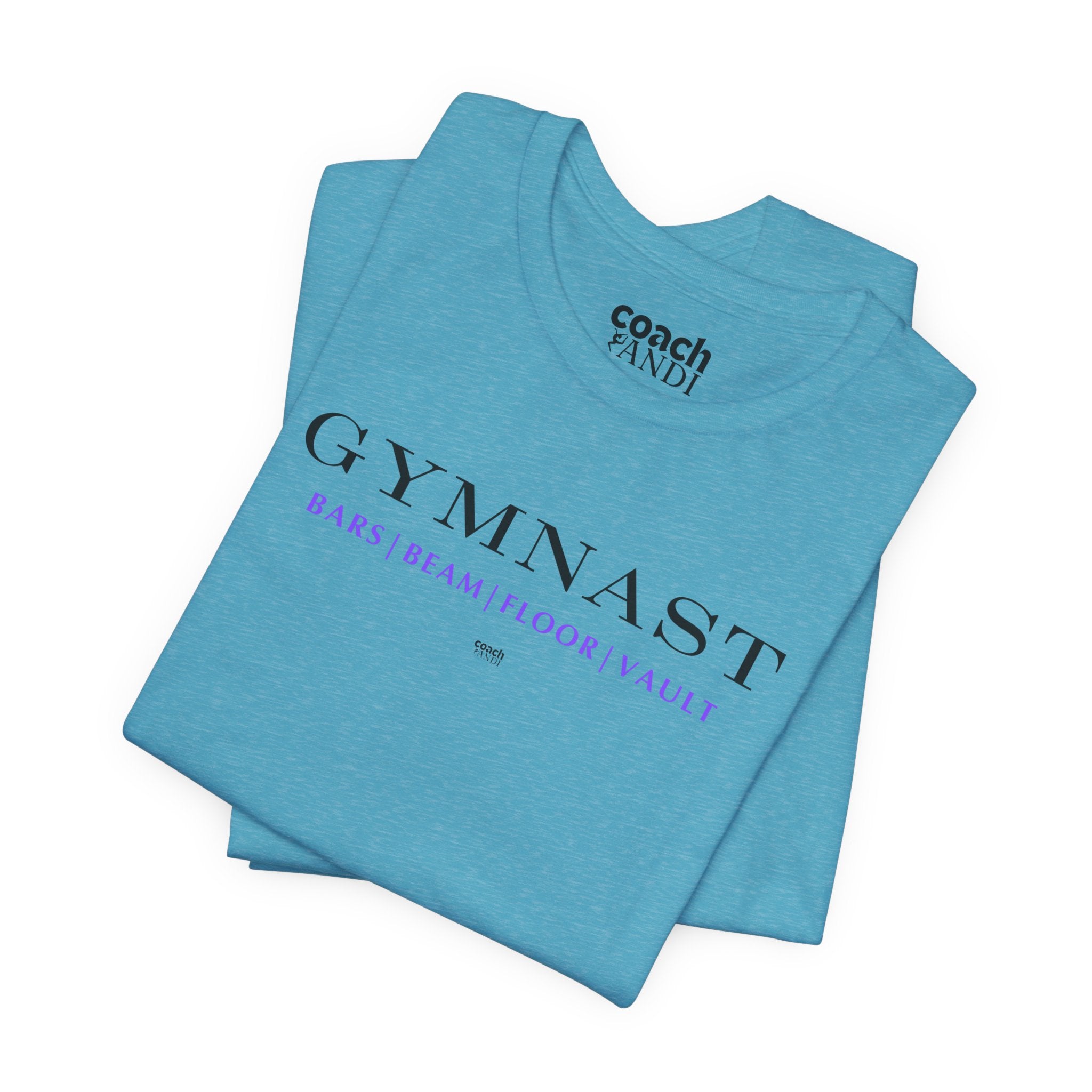 GYMNAST (Bars Beam Floor Vault) Tshirt - Purple (Adult)