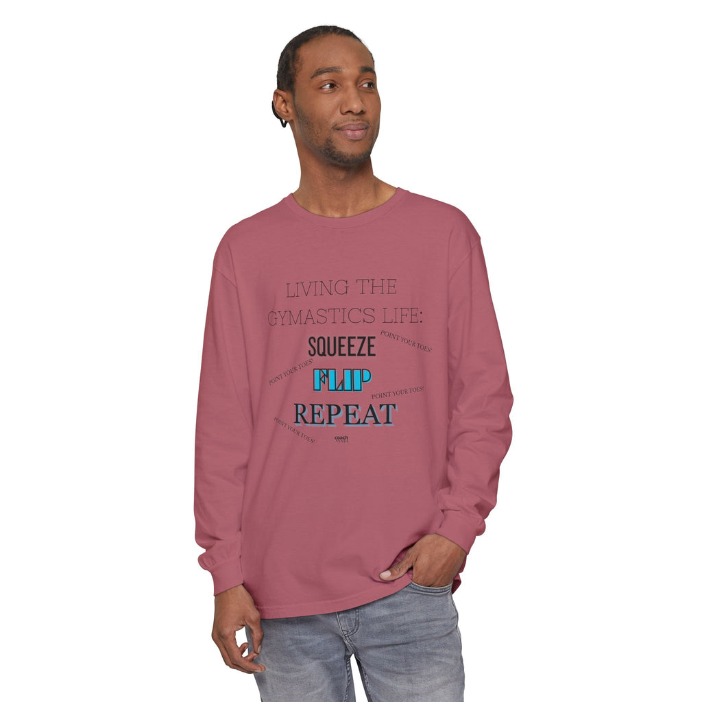 Squeeze Flip Repeat -Teal (Adult Longsleeve Shirt)