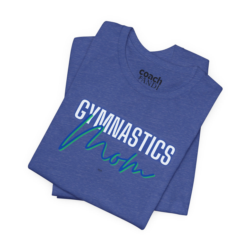 Glow Gym Mom Tshirt - Blue/Green (Adult)