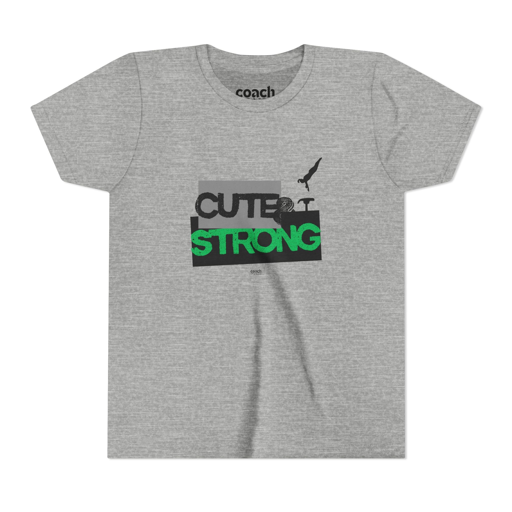 Cute & Strong Youth Short Sleeve Tee - Green/Black