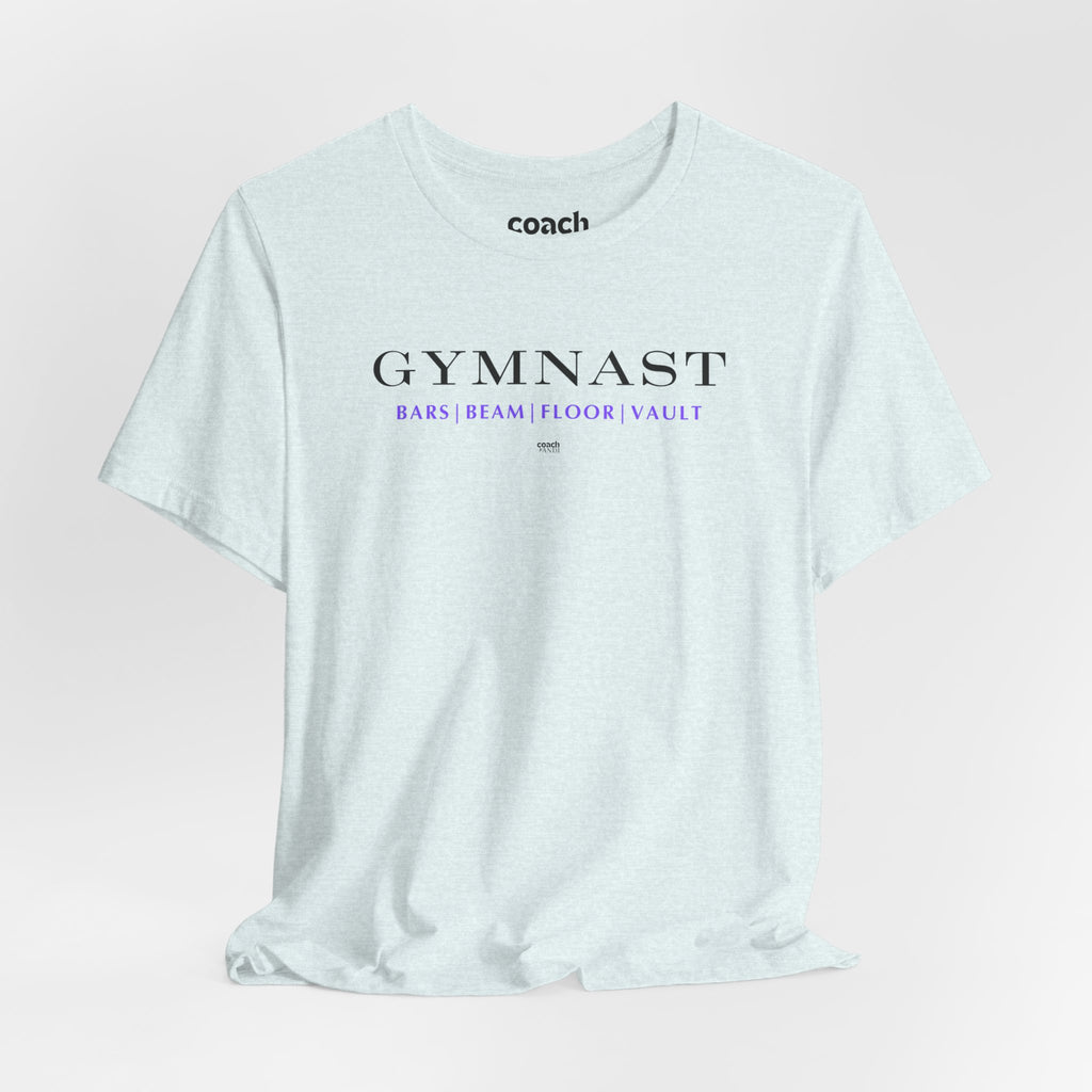 GYMNAST (Bars Beam Floor Vault) Tshirt - Purple (Adult)