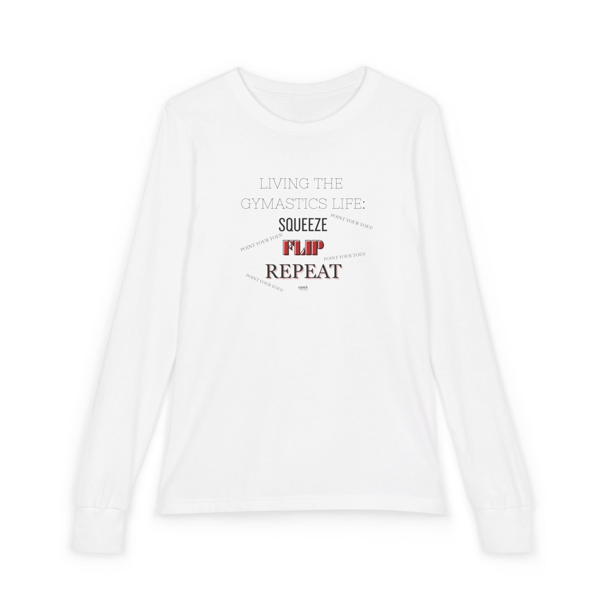 Squeeze Flip REPEAT Long Sleeve Shirt -Red(Youth)