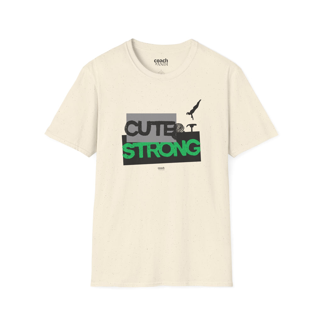 Cute & Strong Tshirt - Green/Black (Adult)