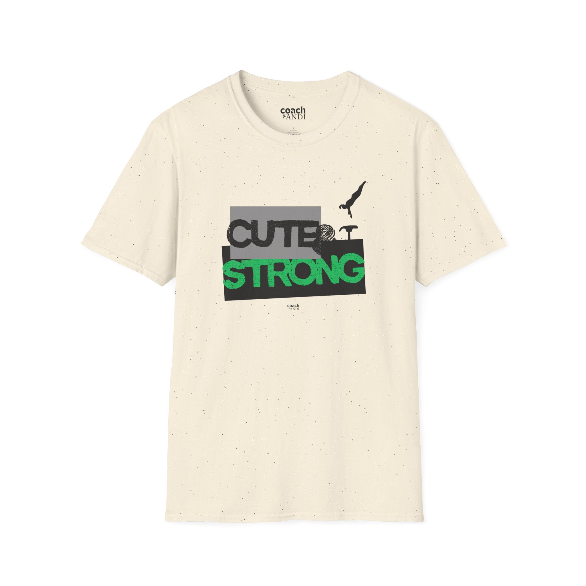Cute & Strong Tshirt - Green/Black (Adult)
