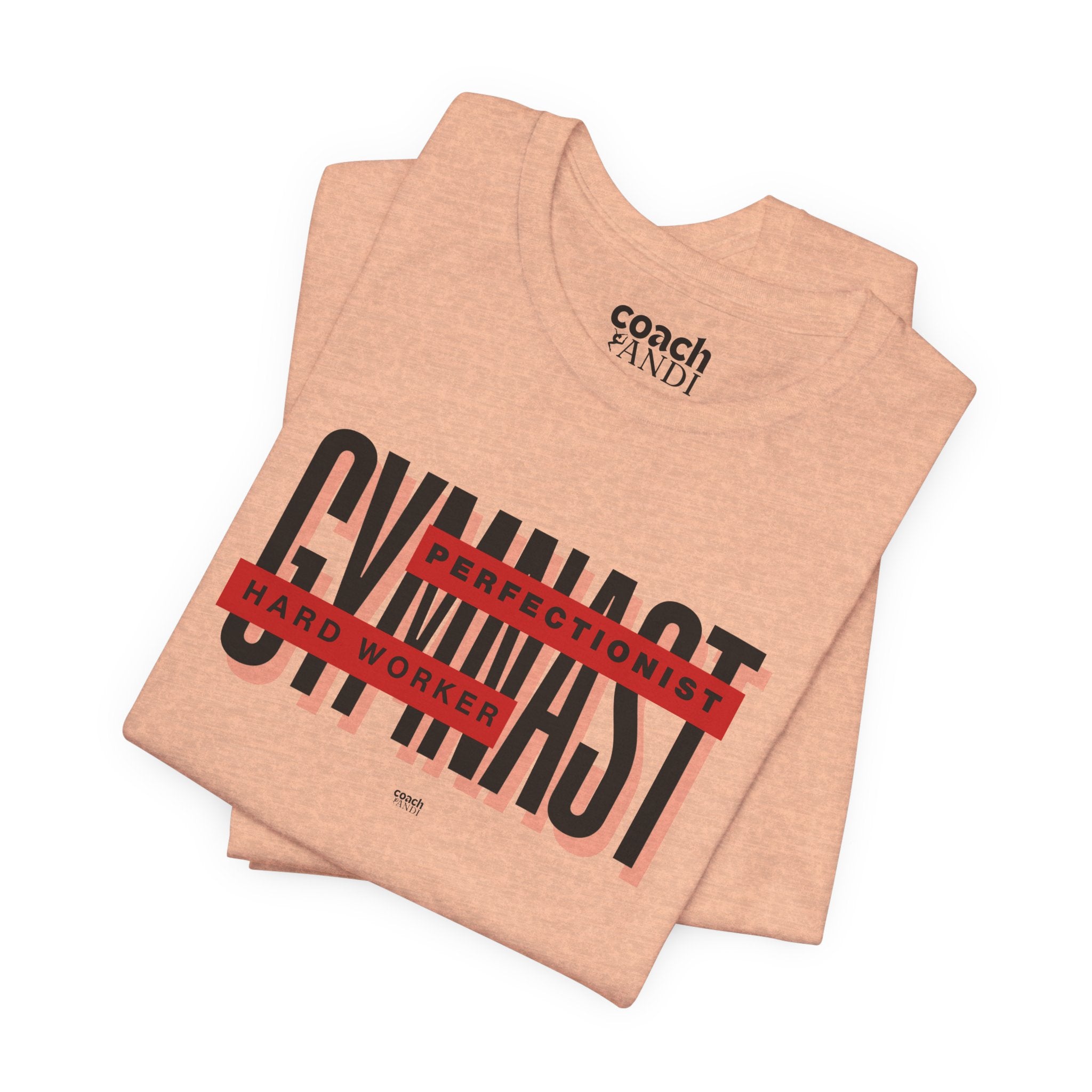 Gymnast Hard Worker Tshirt - Red (Adult)