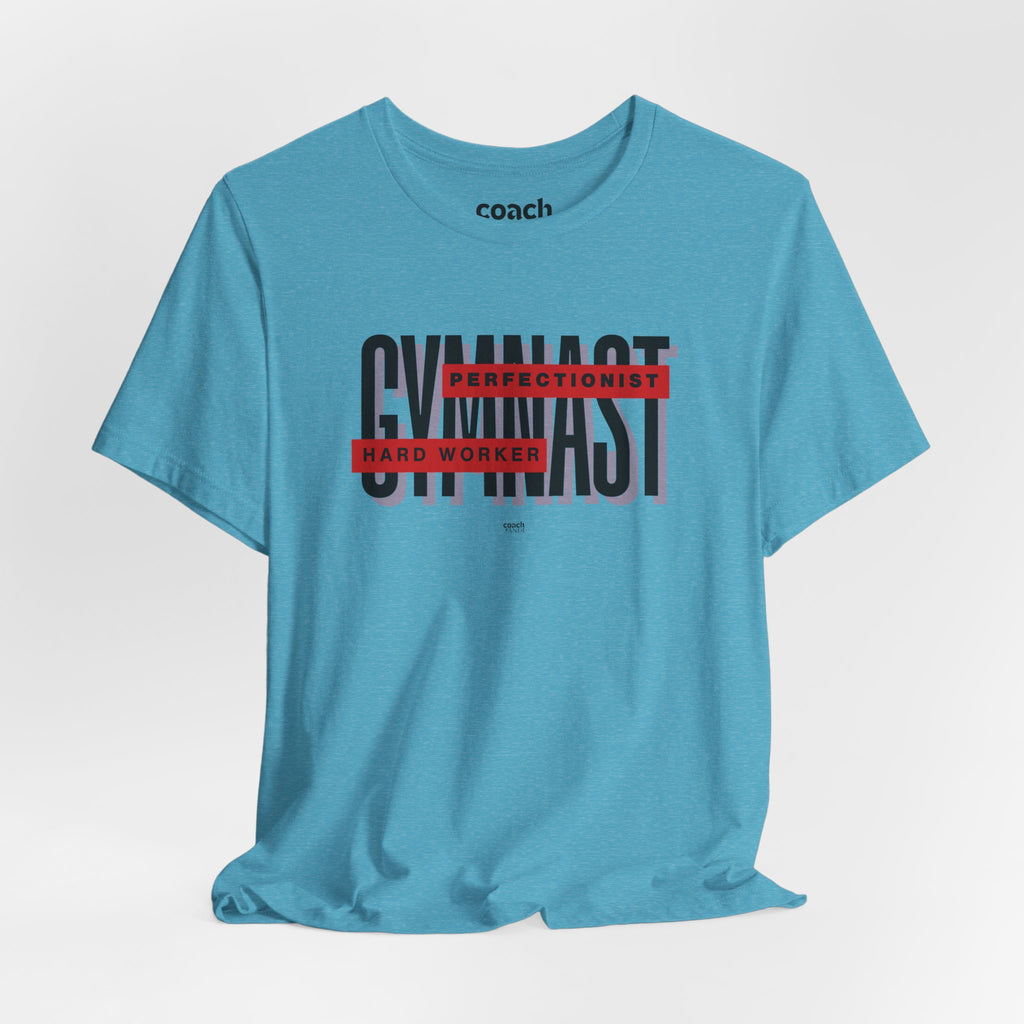 Gymnast Hard Worker Tshirt - Red (Adult)