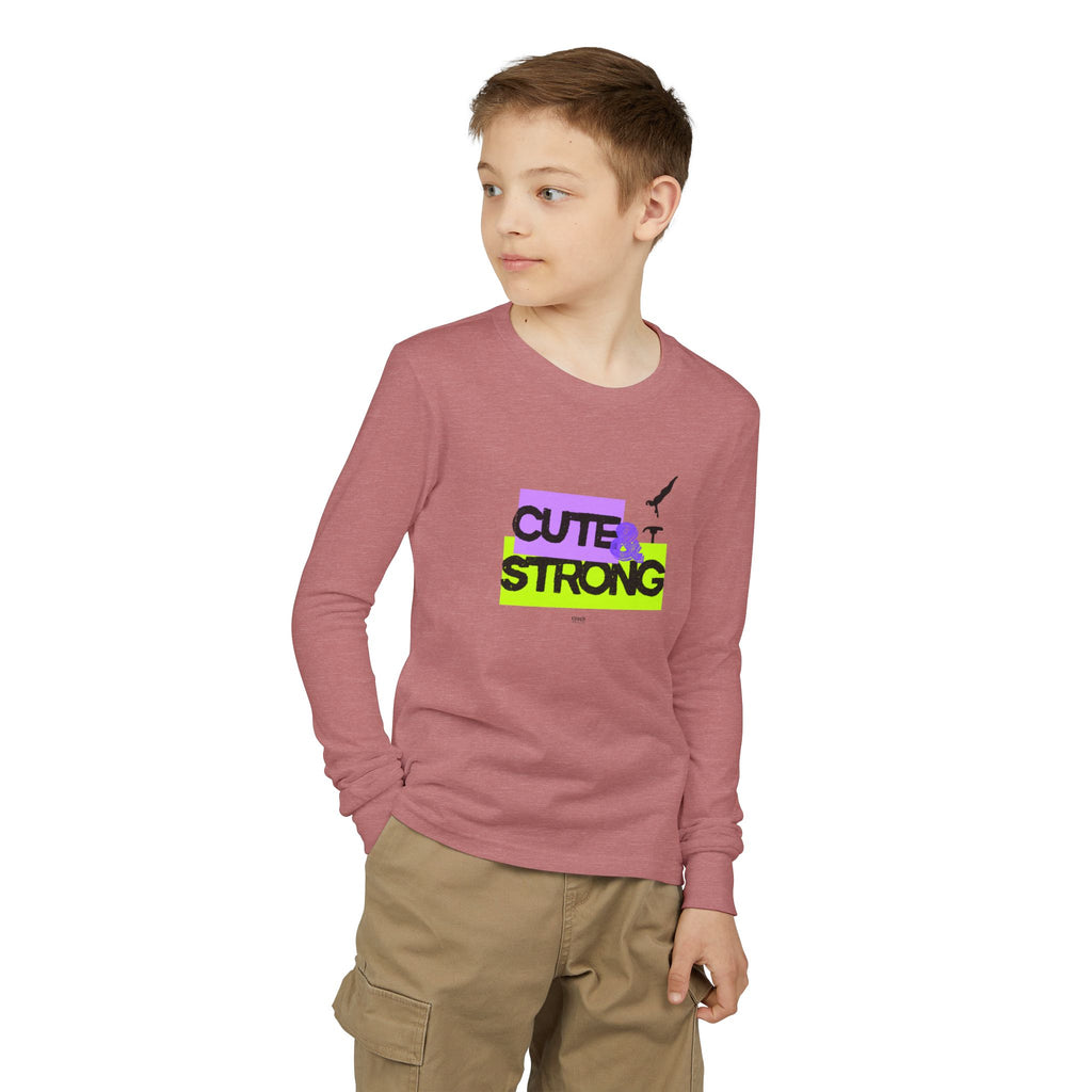 Cute & Strong Long Sleeve Shirt - Lavender/Lime (Youth)