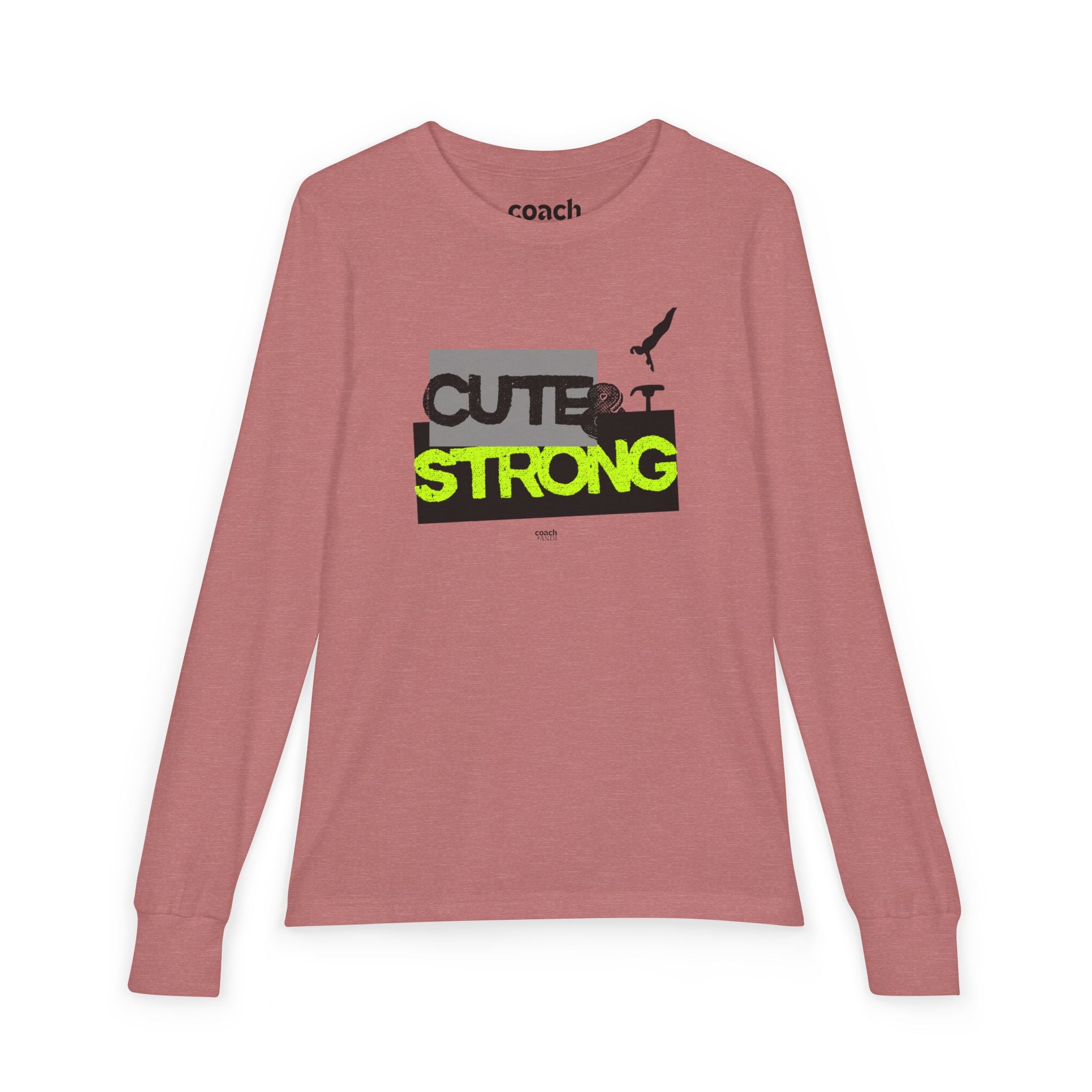 Cute & Strong Long Sleeve Shirt - Lime/Black (Youth)