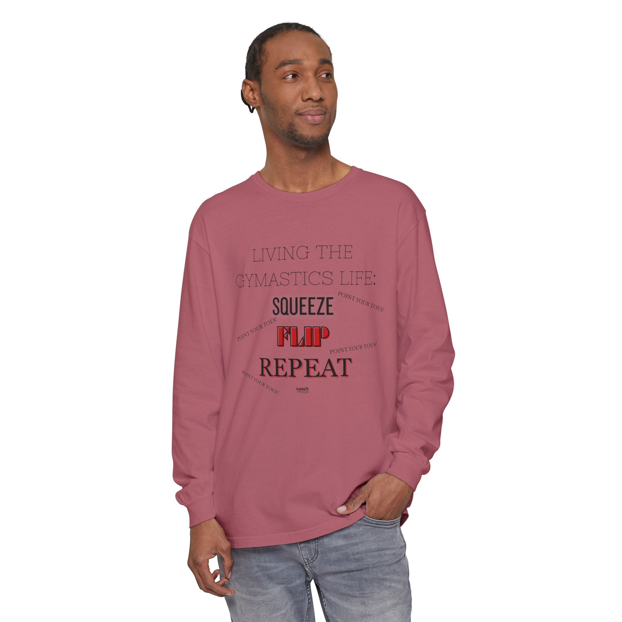 Squeeze Flip Repeat - Red (Adult Longsleeve Shirt)