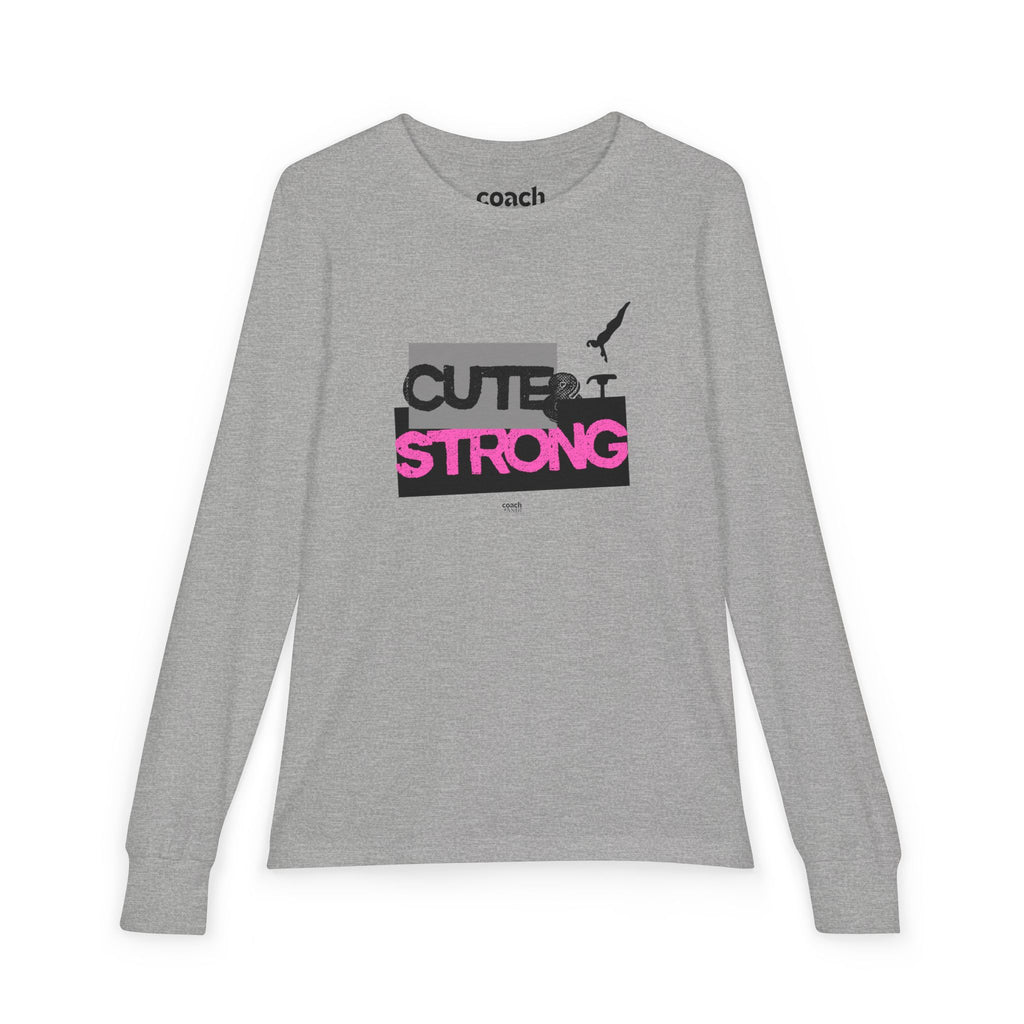 Cute & Strong Long Sleeve Shirt - Pink/Black (Youth)