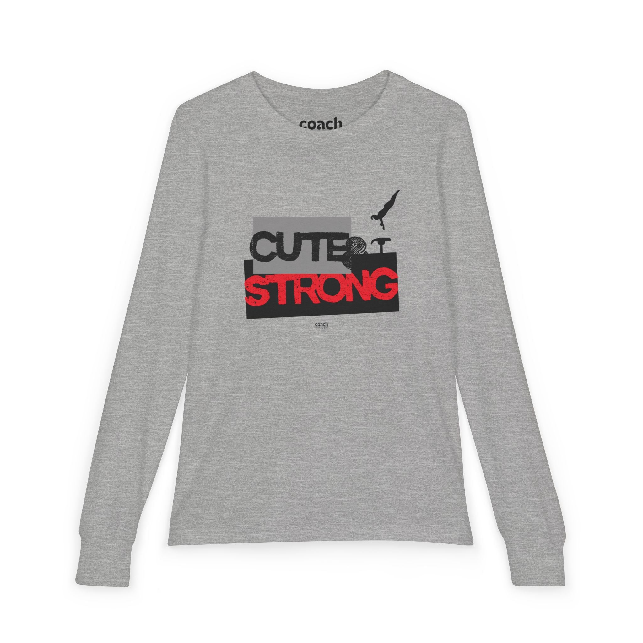 Cute & Strong Long Sleeve Shirt - Red/Black (Youth)