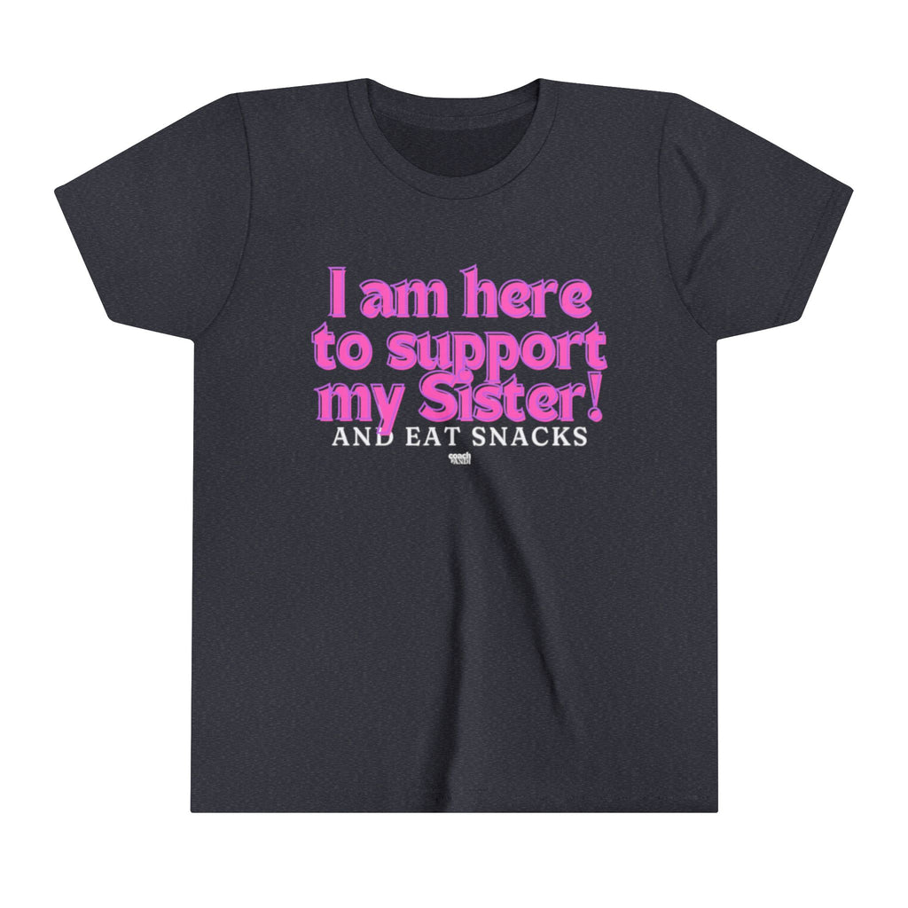 Sister Snack Support-Pink (Youth Short Sleeve Tee)