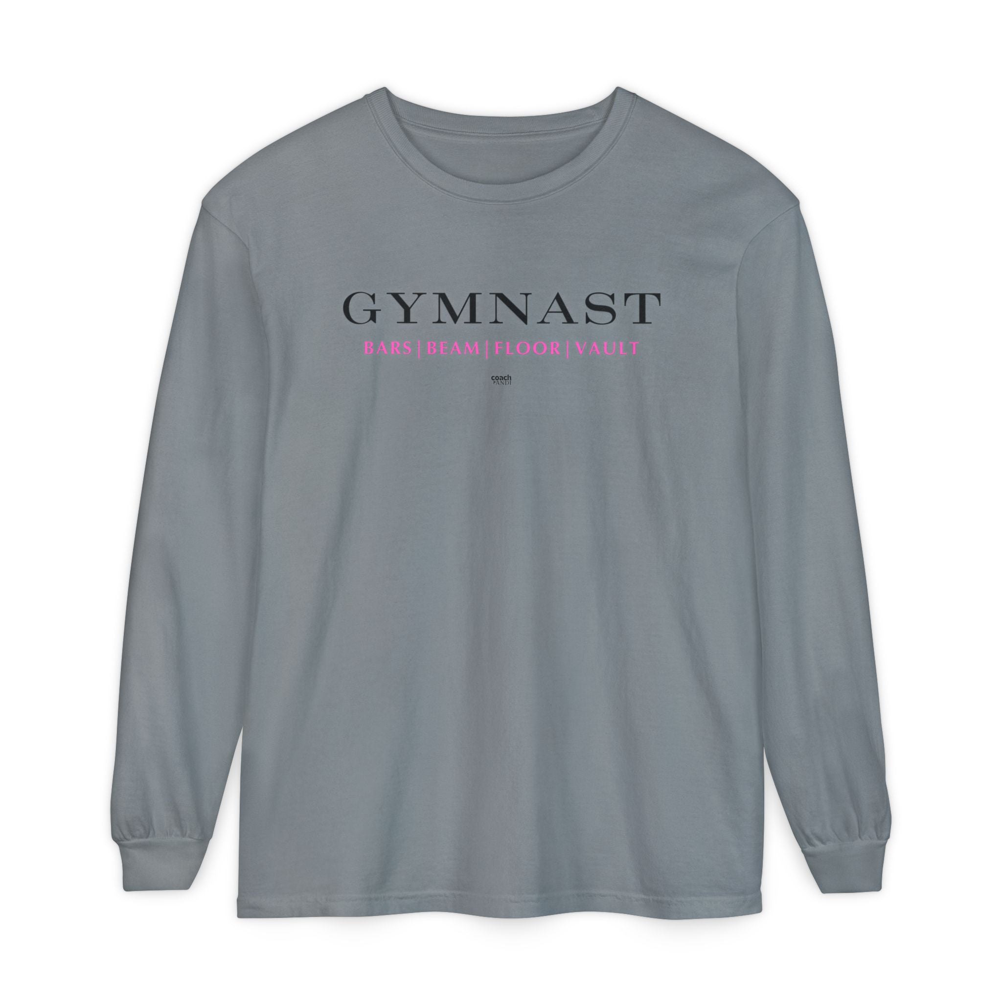 GYMNAST (Bars Beam Floor Vault) Long Sleeve Shirt - Pink (Adult )