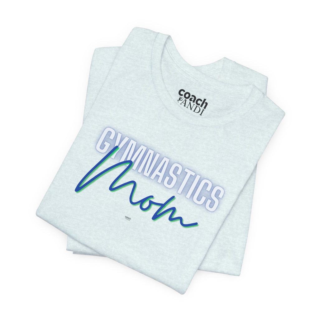 Glow Gym Mom Tshirt - Blue/Green (Adult)