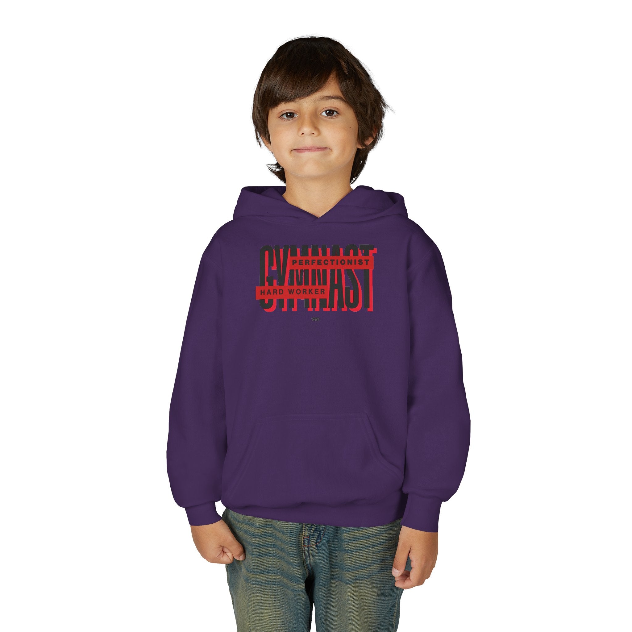 Gymnast Hard Worker Hoodie - Red (Youth)