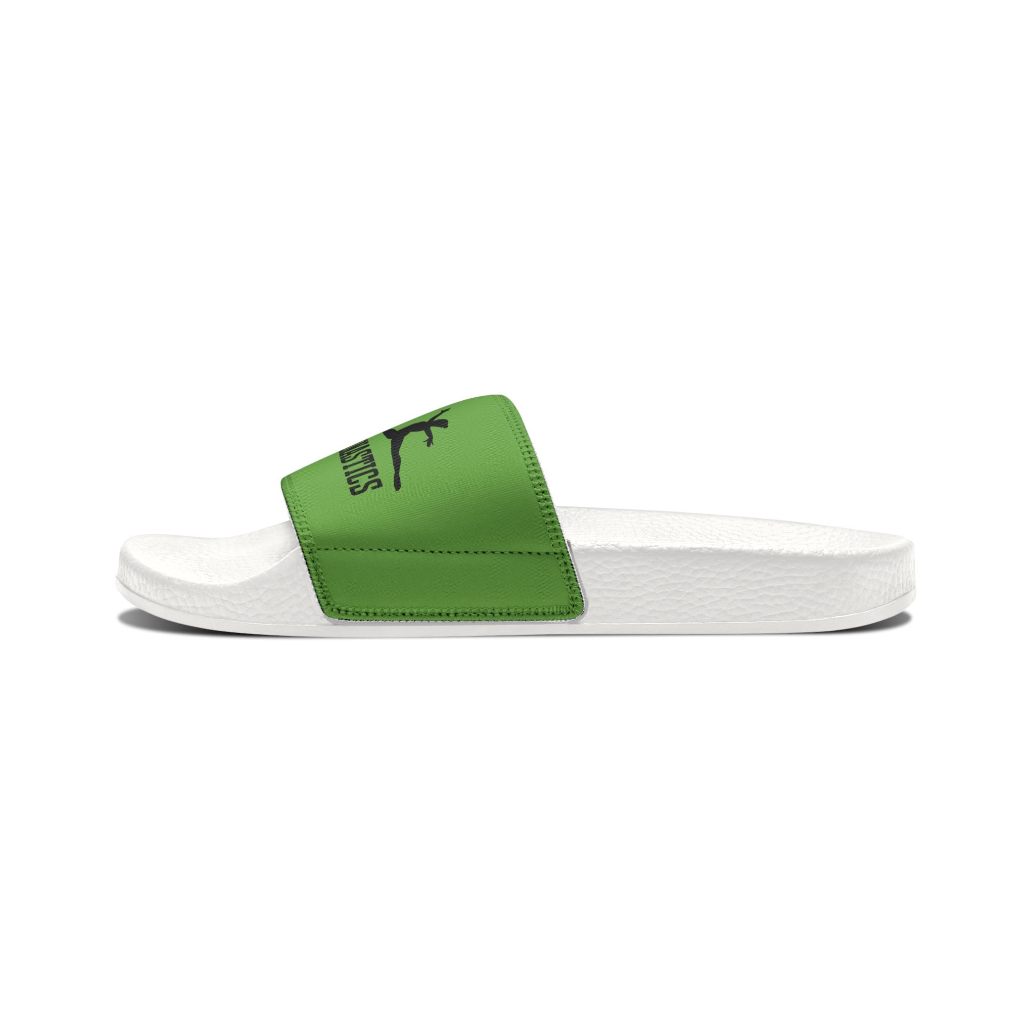 Peace, Love, Gymnastics- Green (Youth Removable-Strap Sandals)