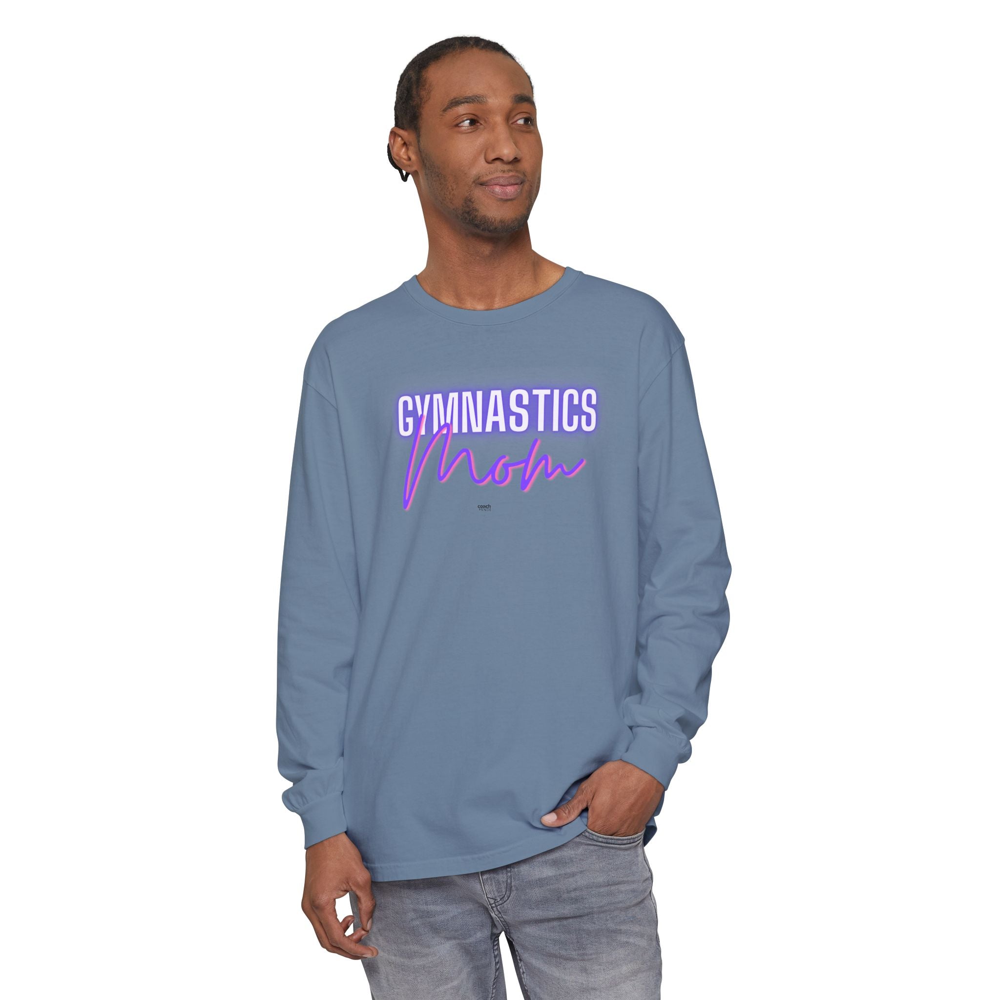 Glow Gym Mom Long Sleeve Shirt - Purple/Pink (Adult)