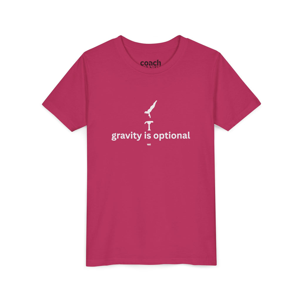 Gravity is Optional Tshirt - White Font (Youth)