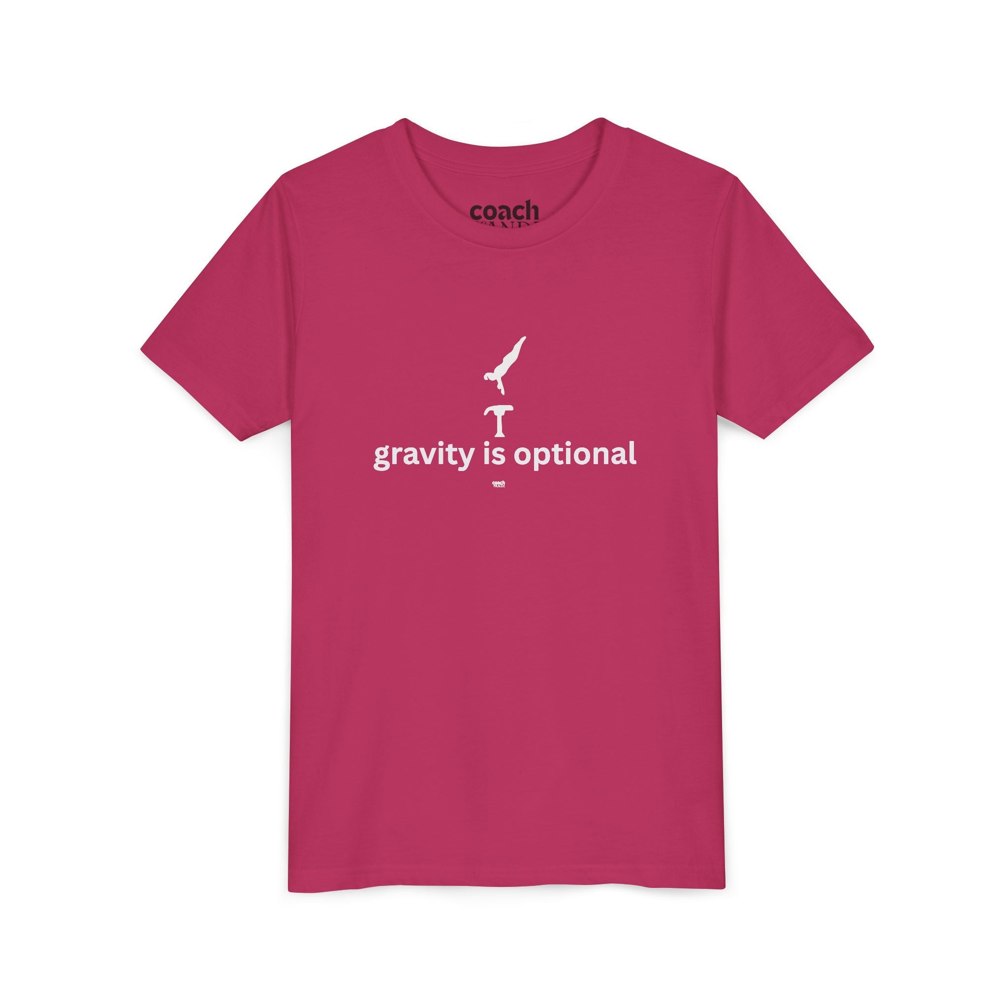 Gravity is Optional Tshirt - White Font (Youth)