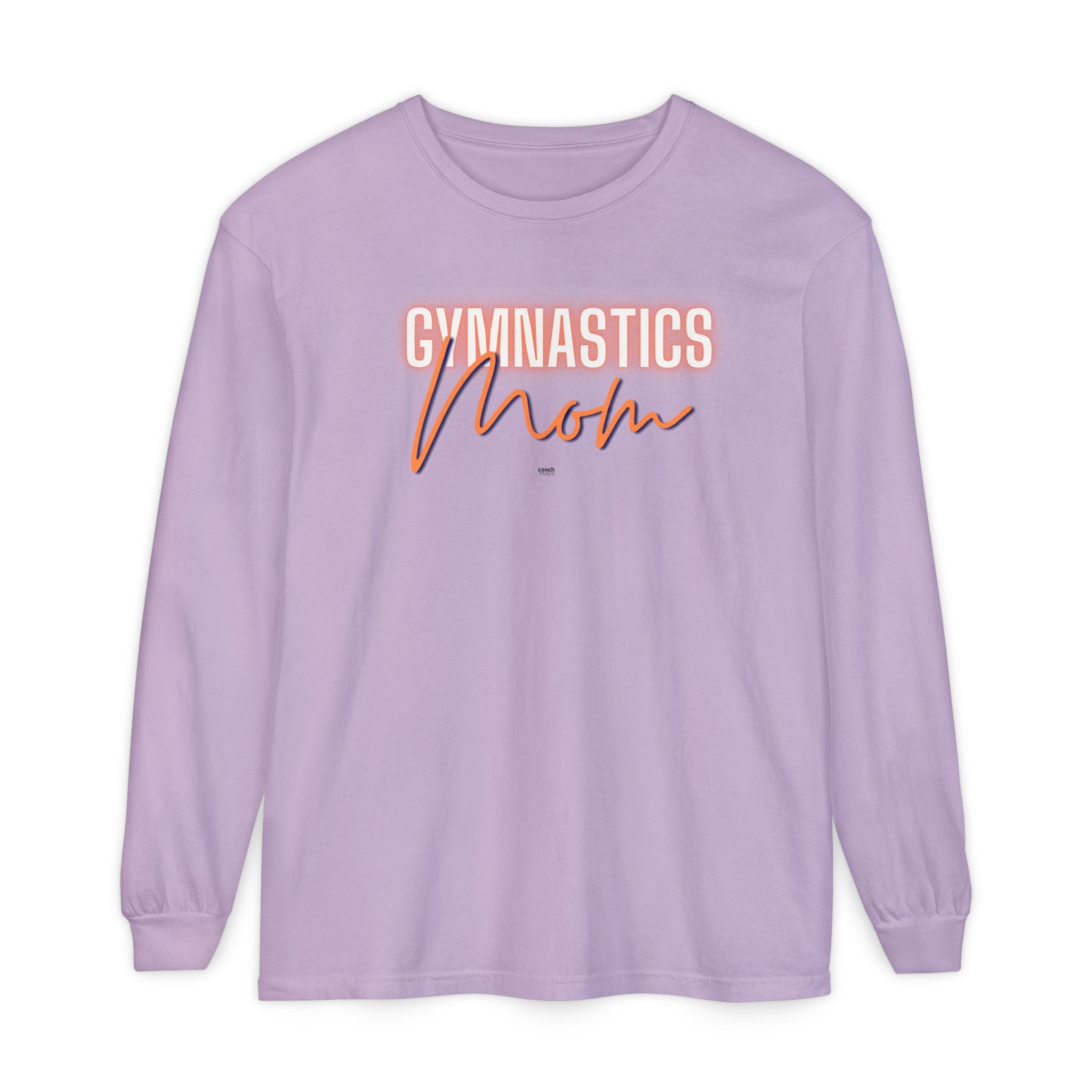 Glow Gym Mom Long Sleeve Shirt - Orange/Blue (Adult)
