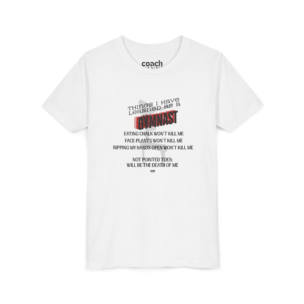 Things I learned as a Gymnast Short Sleeve Tee - Red (Youth)