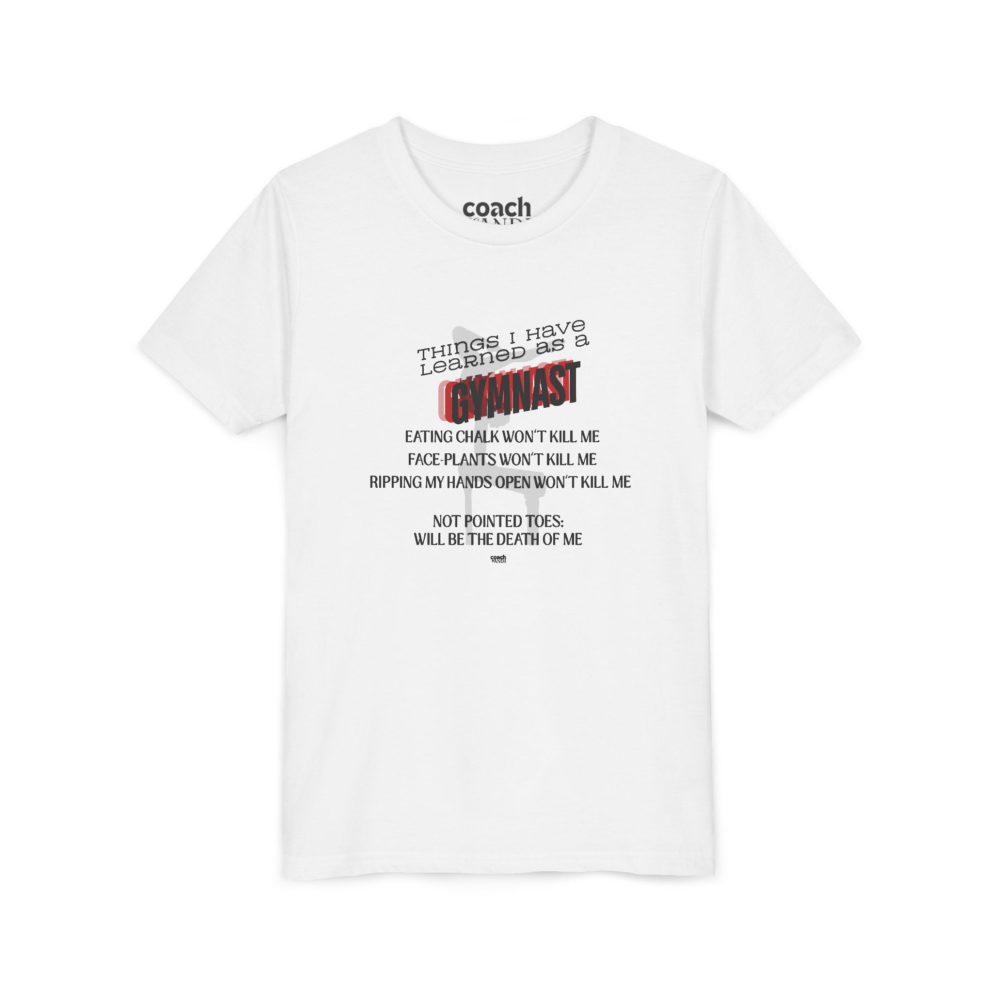 Things I learned as a Gymnast Short Sleeve Tee - Red (Youth)