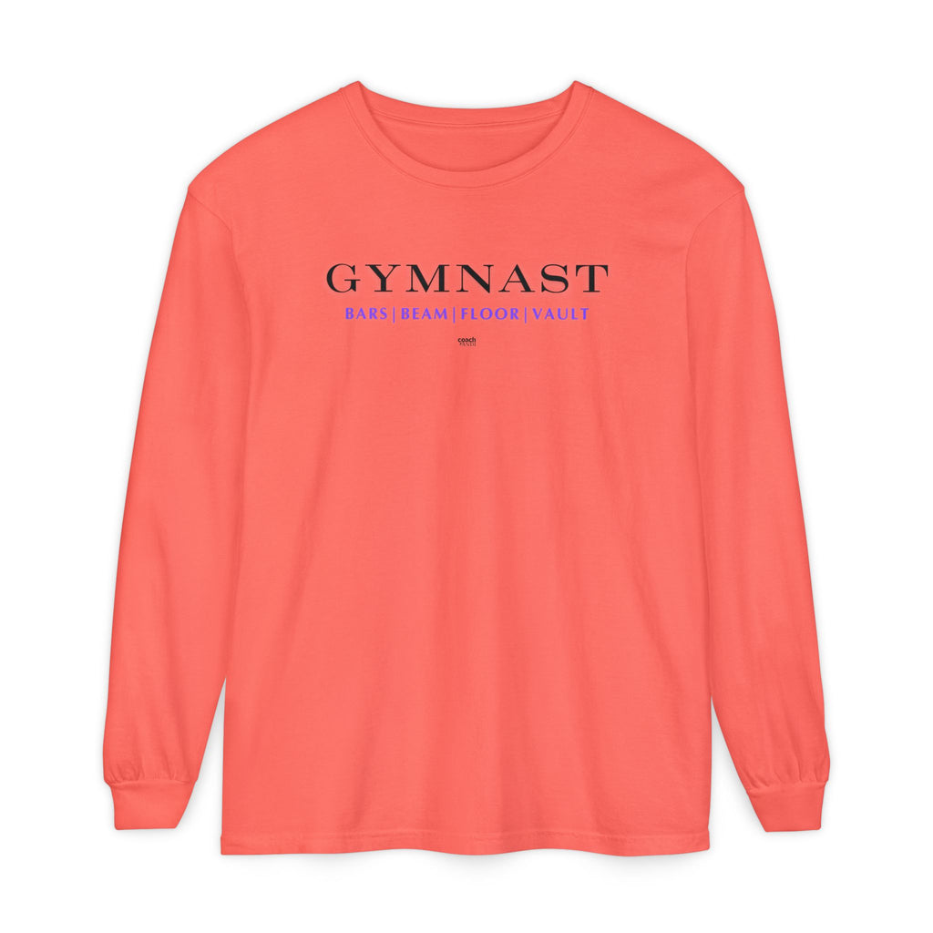 GYMNAST (Bars Beam Floor Vault) Long Sleeve Shirt - Purple (Adult)