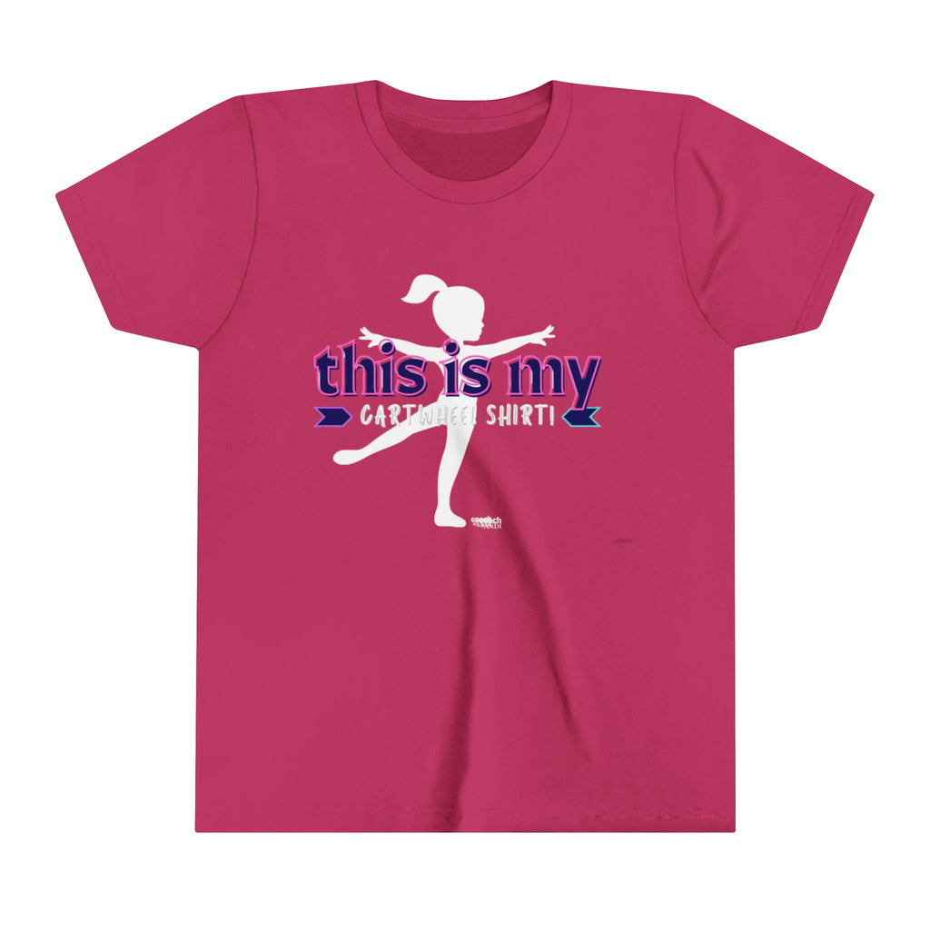My Cartwheel Shirt-Navy/Pink (Youth Short Sleeve Tee)