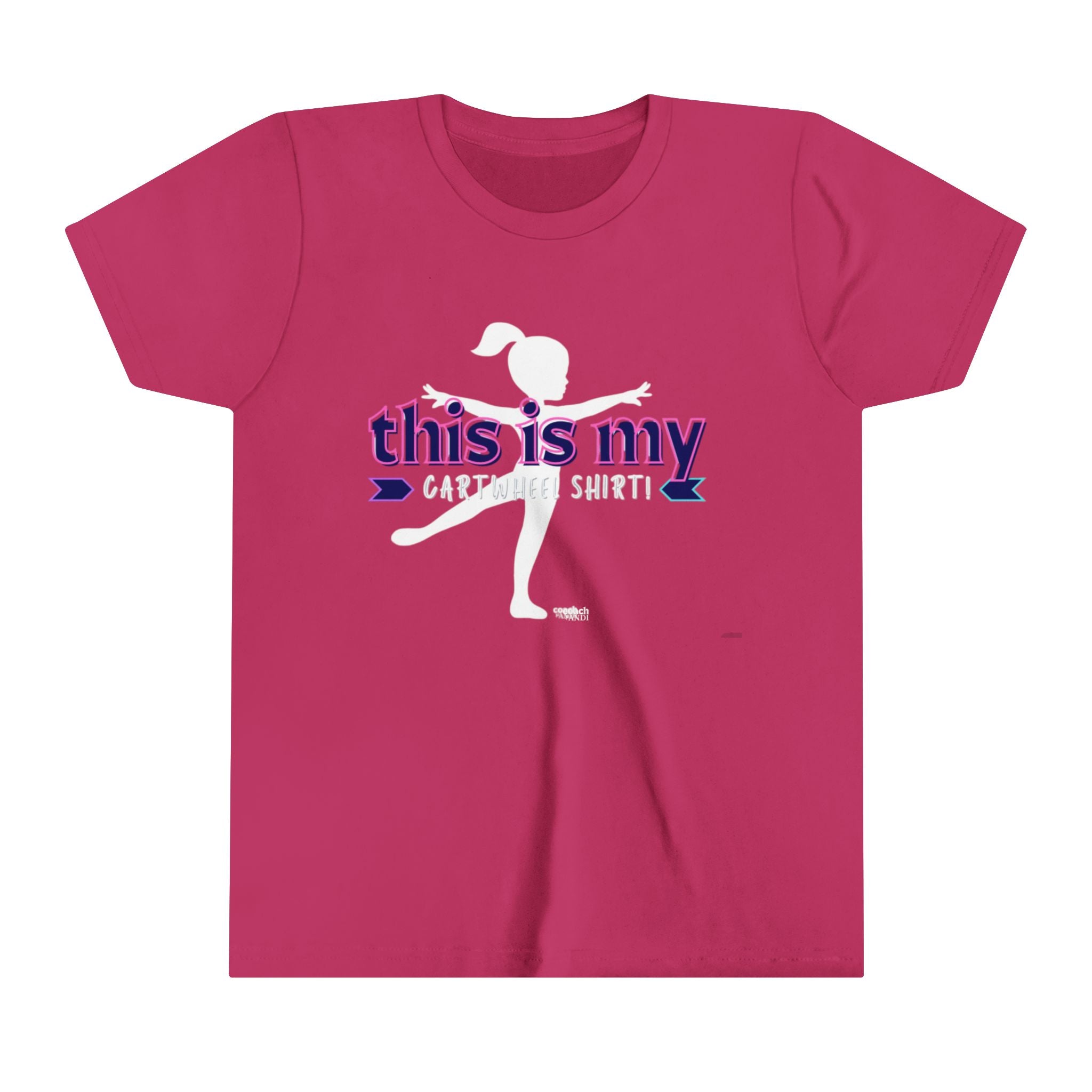 My Cartwheel Shirt-Navy/Pink (Youth Short Sleeve Tee)