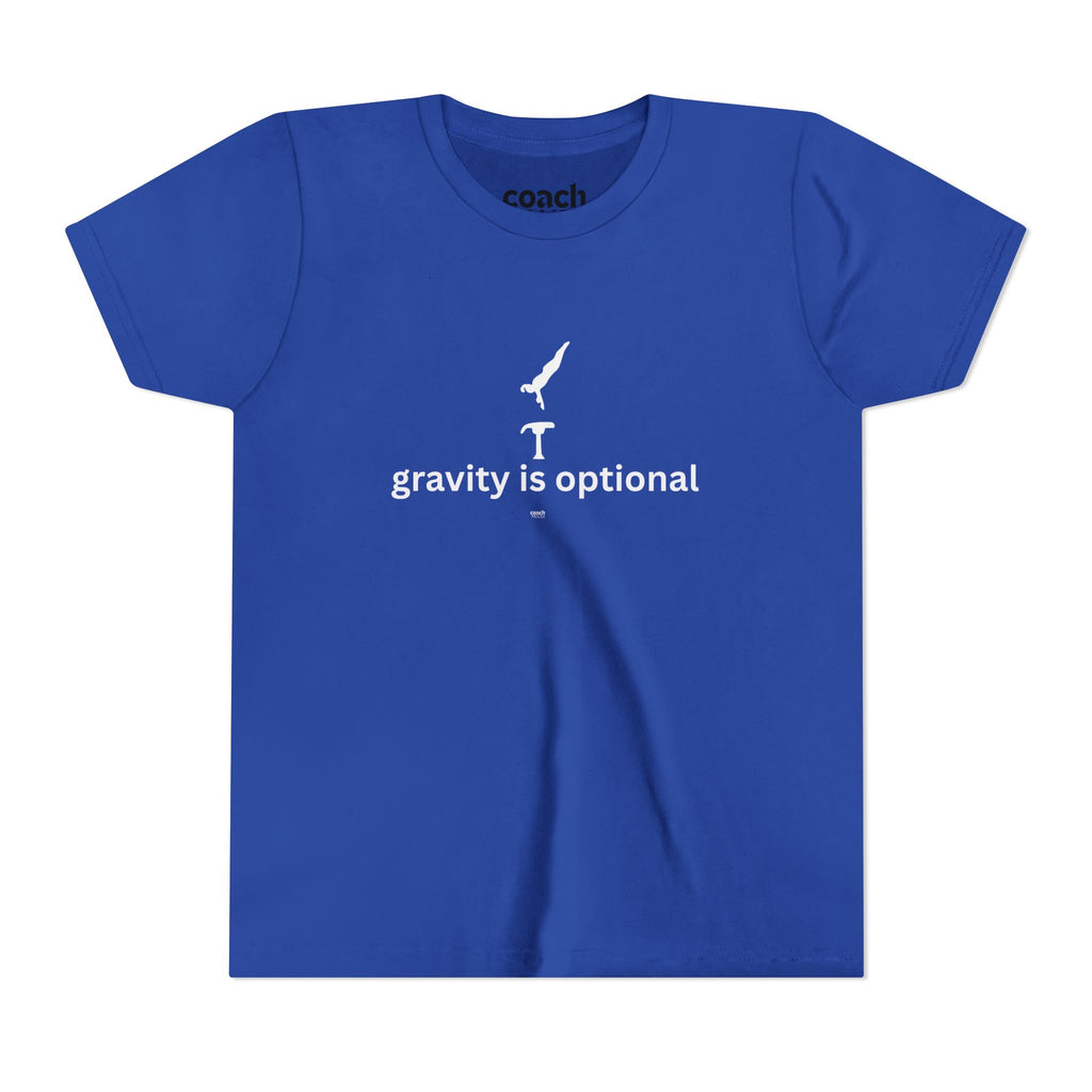 Gravity is Optional Tshirt - White Font (Youth)