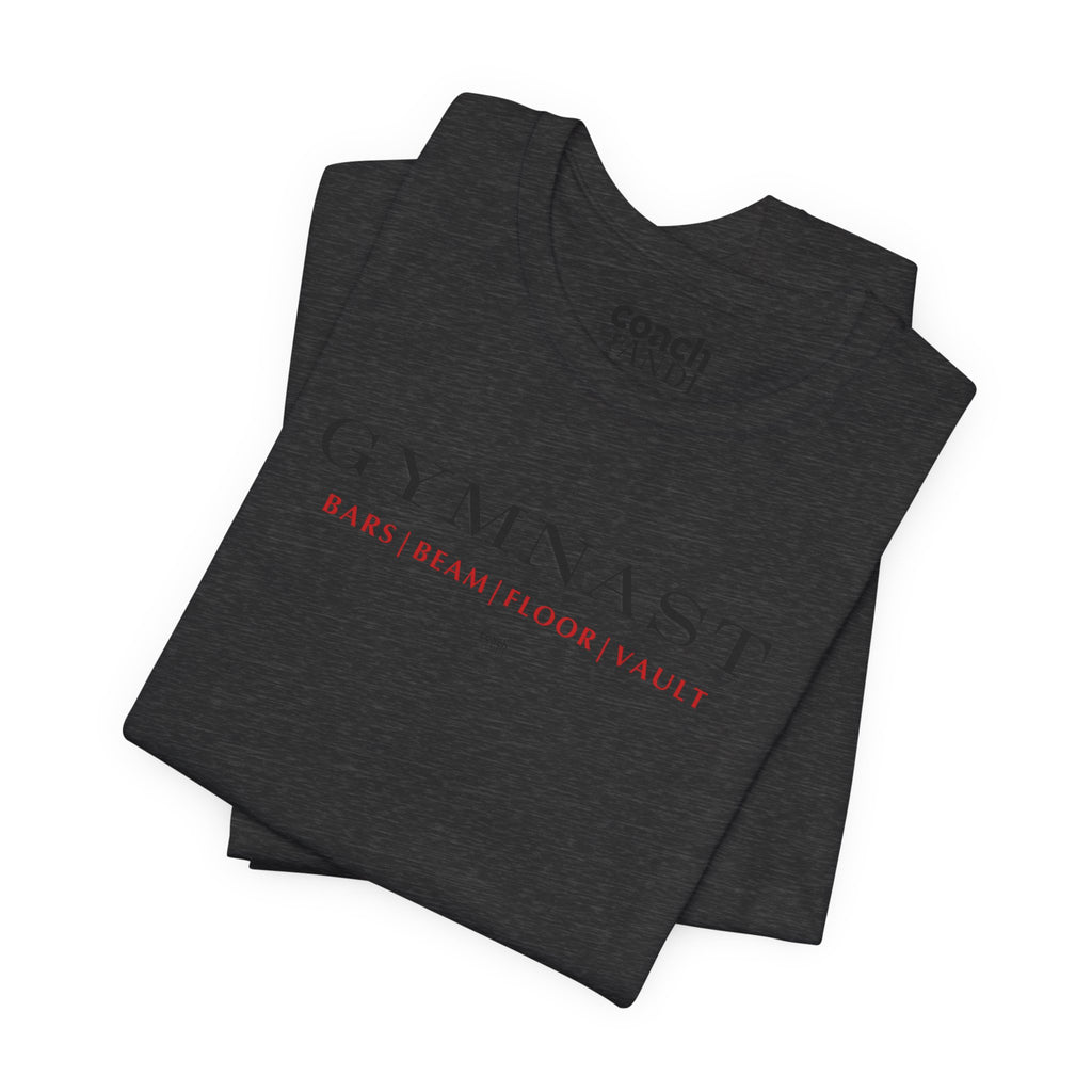 GYMNAST (Bars Beam Floor Vault) Tshirt - Red (Adult)