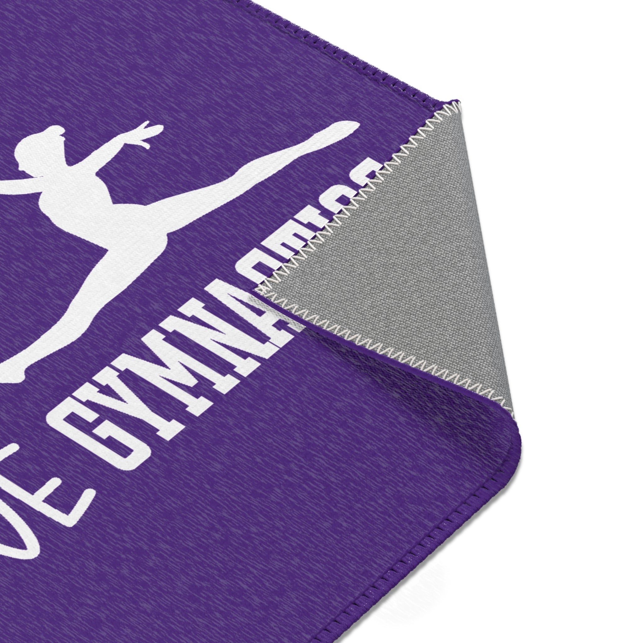 Peace, Love, Gymnastics-Purple (Area Rugs)