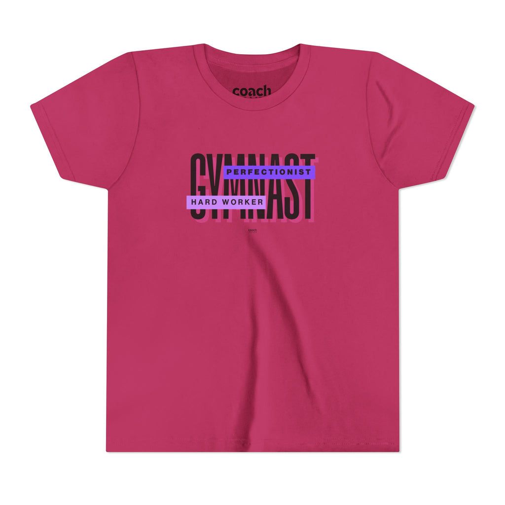 Gymnast Hard Worker Tshirt - Purple (Youth)