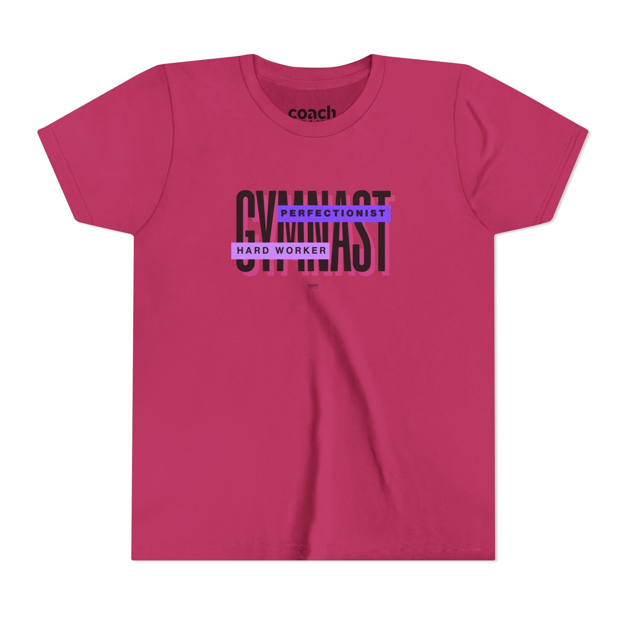 Gymnast Hard Worker Tshirt - Purple (Youth)