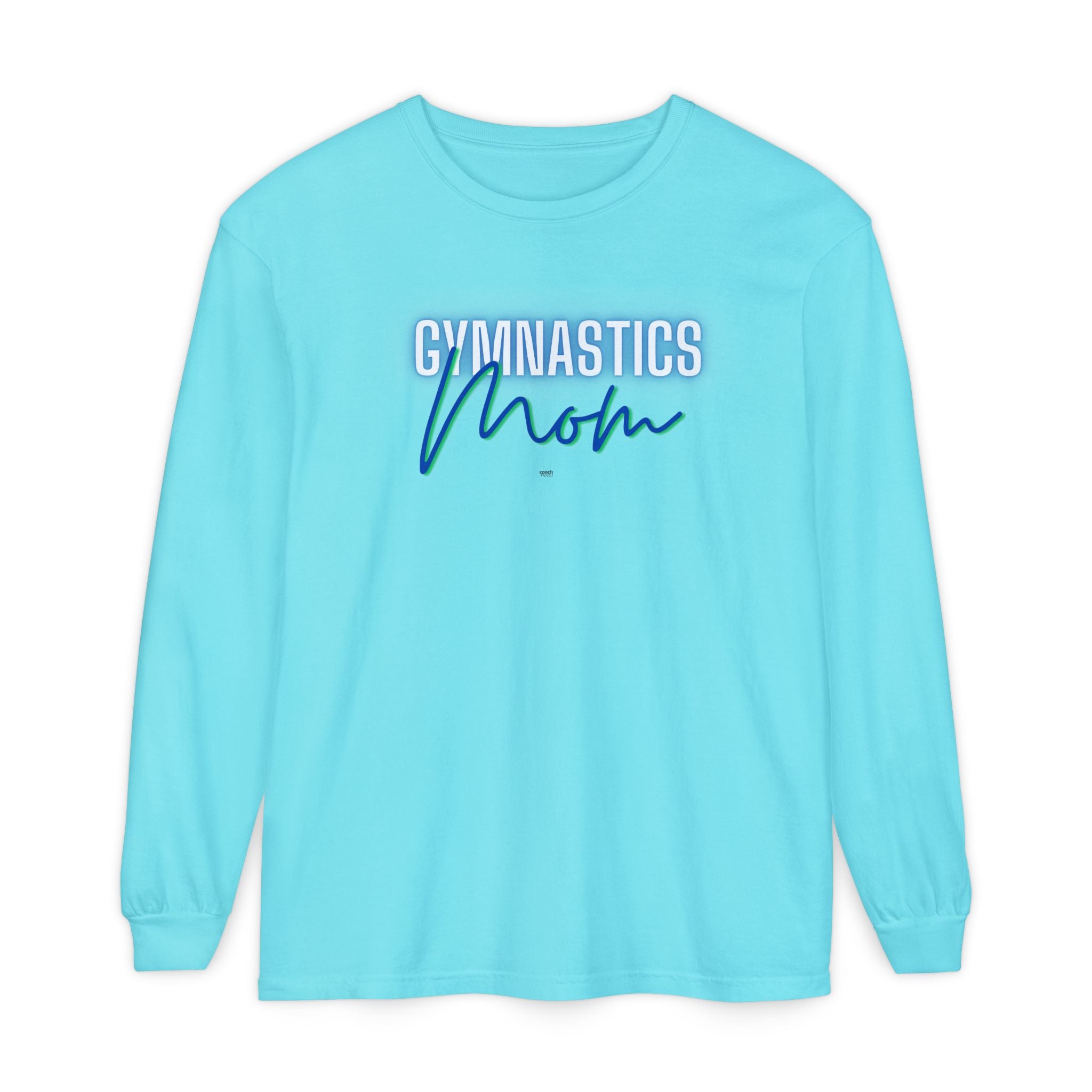 Glow Gym Mom Long Sleeve Shirt - Blue/Green (Adult)