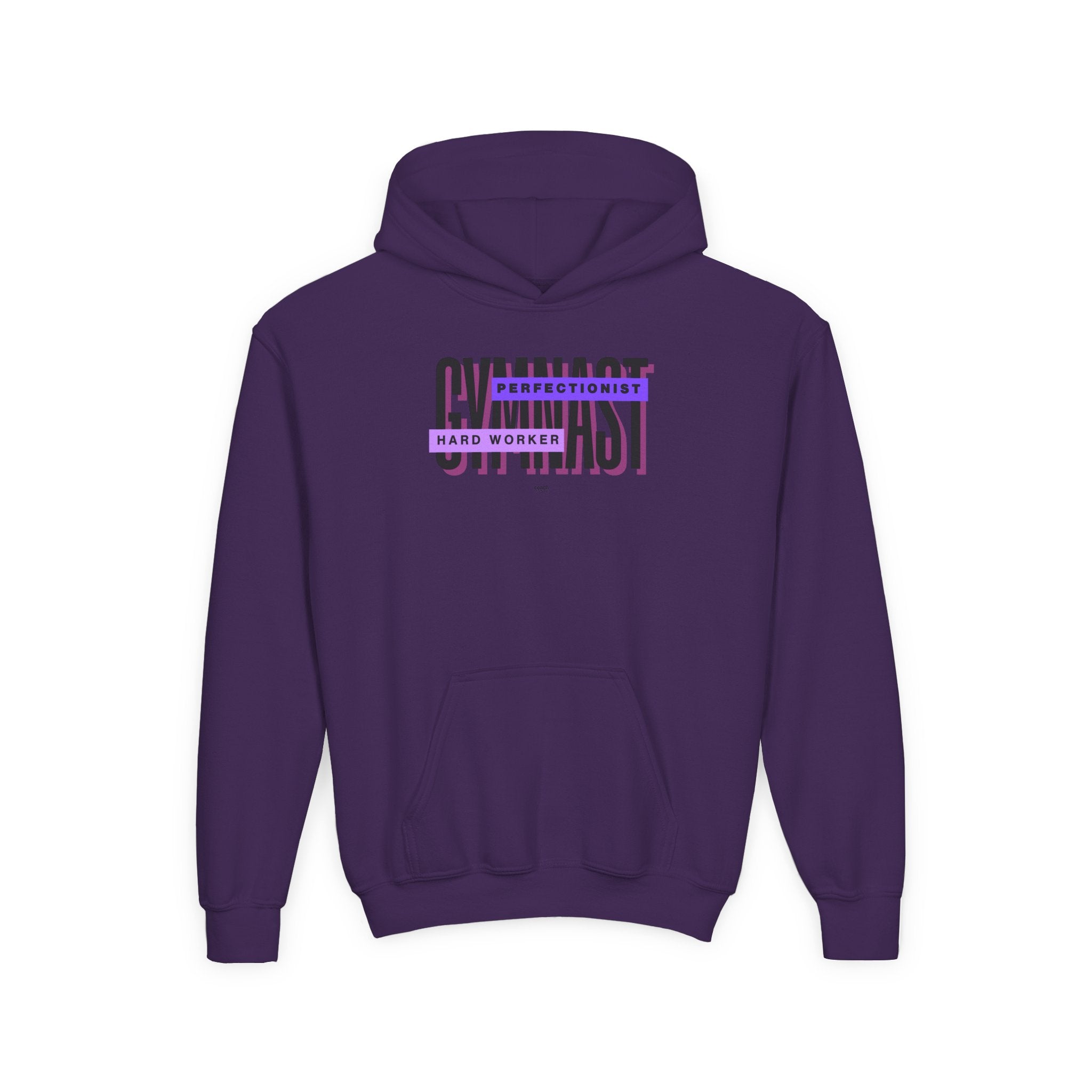 Gymnast Hard Worker Hoodie - Purple (Youth)