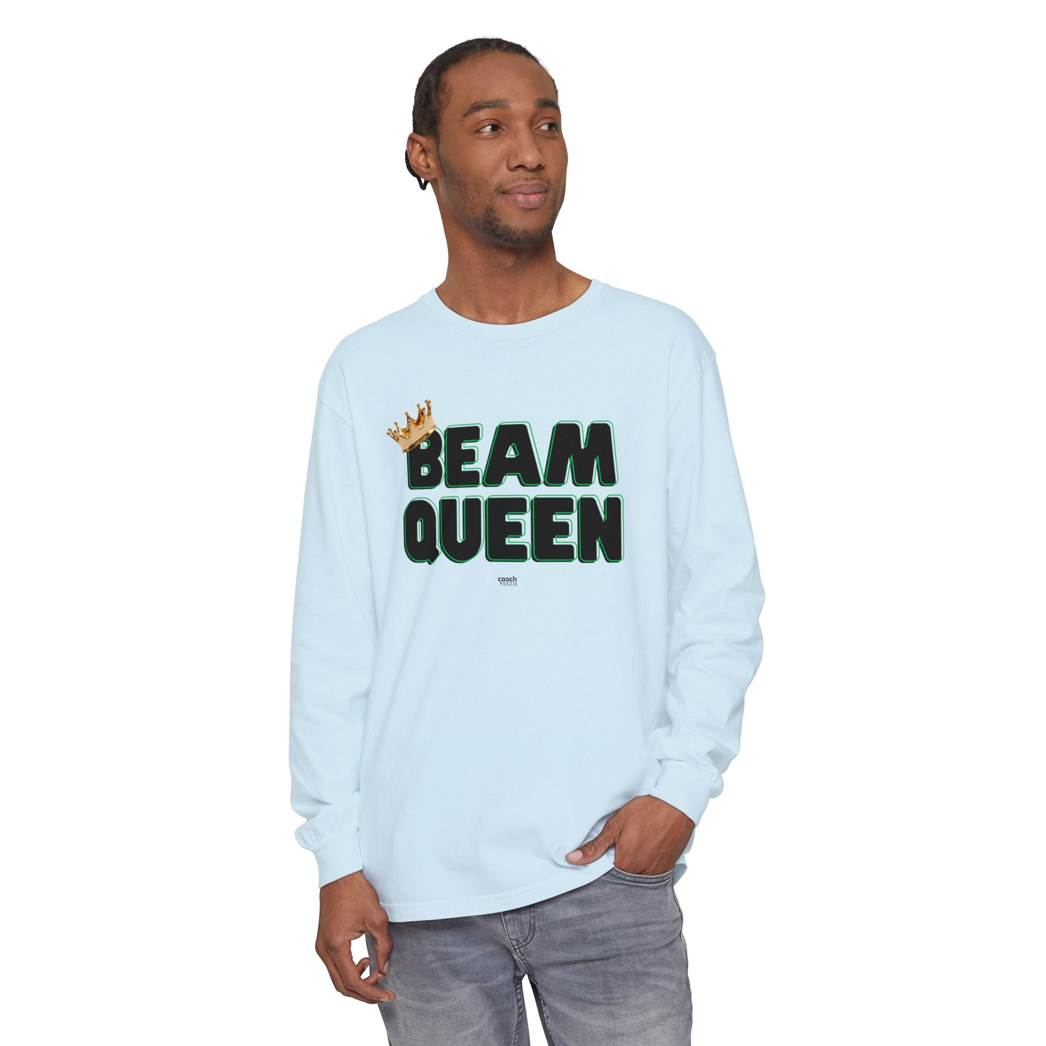Beam Queen - Black/Green (Adult Long Sleeve Shirt)