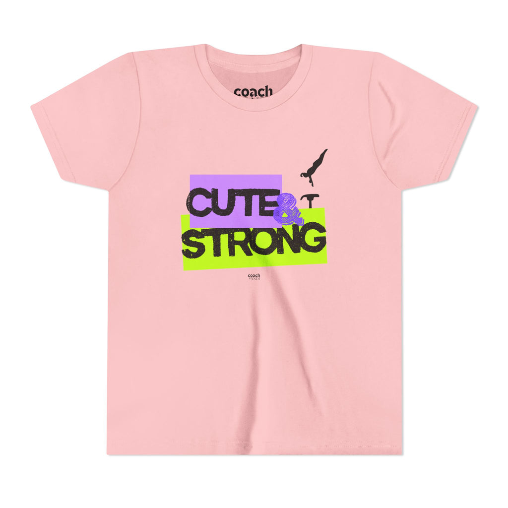Cute & Strong Youth Short Sleeve Tee - Lavender/Lime